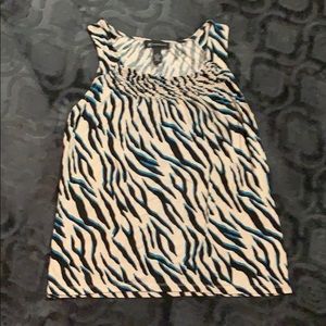 INC sleeveless blouse with animal print
